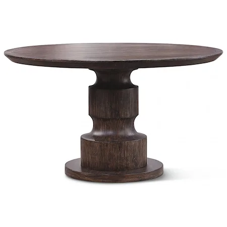 Traditional Round Dining Table with Pedestal