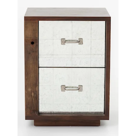 James End Table Left w/ Mirrored Drawers