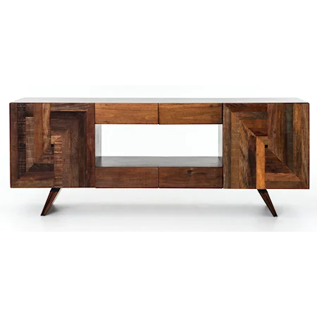 Rex Modern Media Cabinet w/ Reclaimed Wood