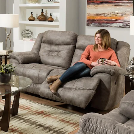 Rocking Reclining Loveseat with Padded Armrests