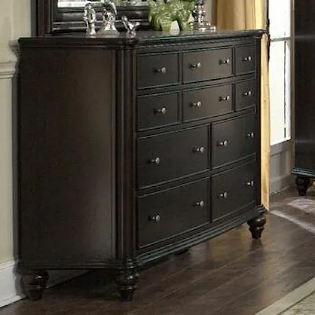 Transitional Dark Mahogany Storage Dresser