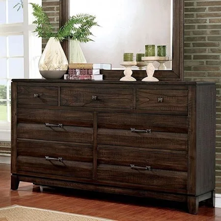 Transitional Dresser with Metal Hardware