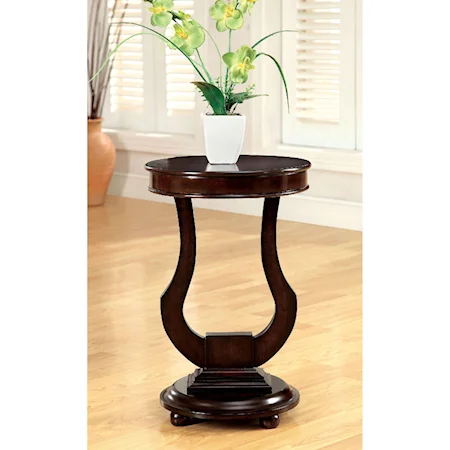 Contemporary Side Table with Bell Shape Design