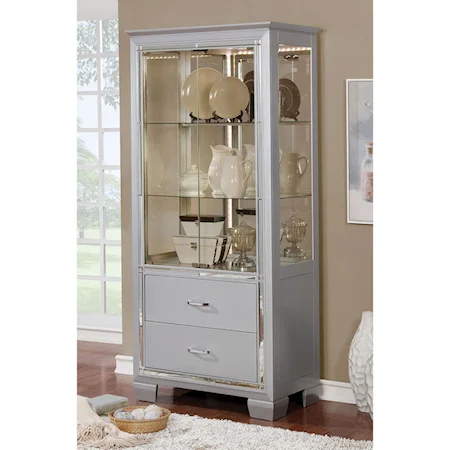36" Curio Cabinet with Built-In Lighting