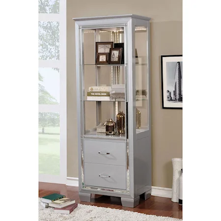 28" Curio Cabinet with Built In Lighting
