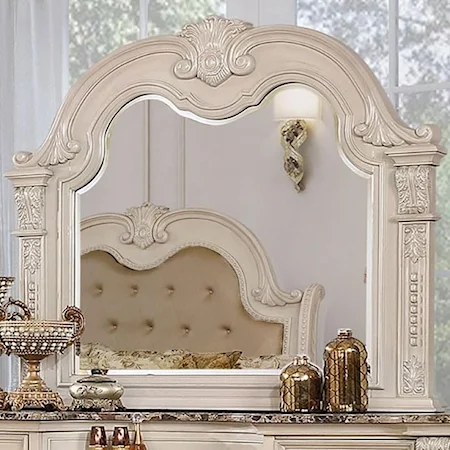 Glam Metallic Arch Dresser Mirror