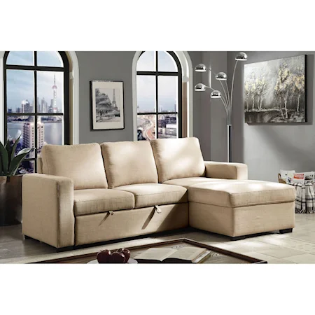 Sectional with Chaise and Hidden Sleeper
