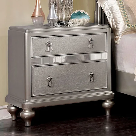 Transitional Nightstand with Felt-Lined Top Drawer