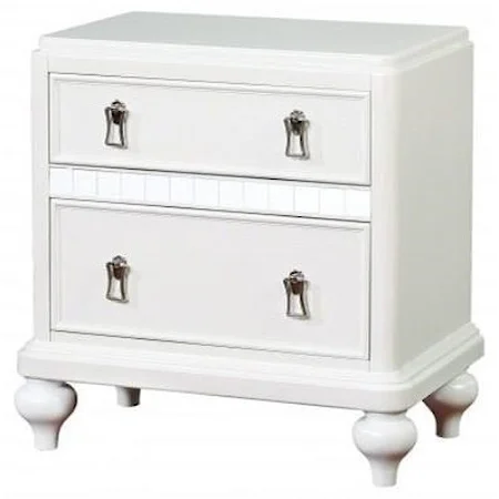 Transitional Nightstand with Felt-Lined Top Drawer