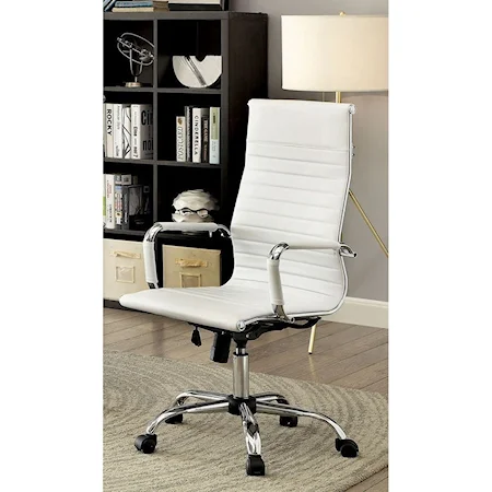 Contemporary High Back Office Chair with Casters