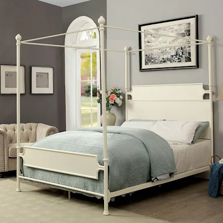 Transitional King Canopy Bed