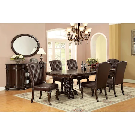 Dining Table Set with Six Chairs