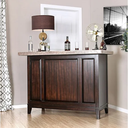 Contemporary Bar Table with Marble Top
