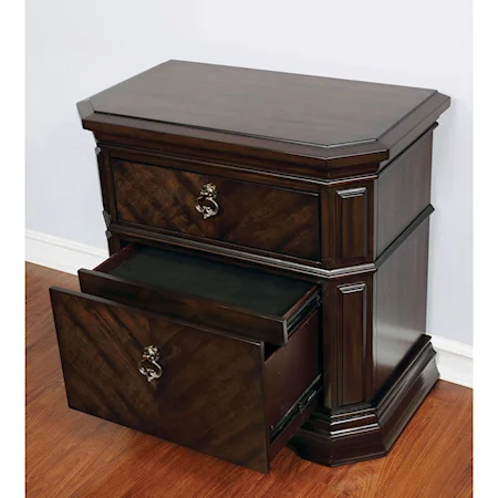 Traditional Night Stand with USB Ports