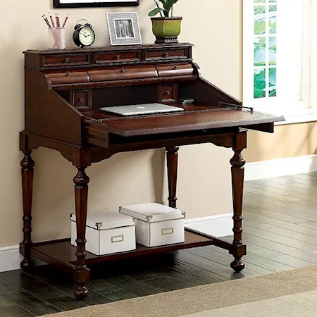 Transitional Secretary Desk with Tray Top