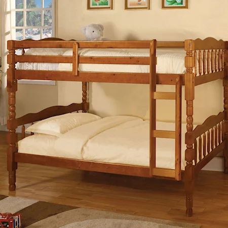 Traditional Twin Over Twin Youth Bunk Bed