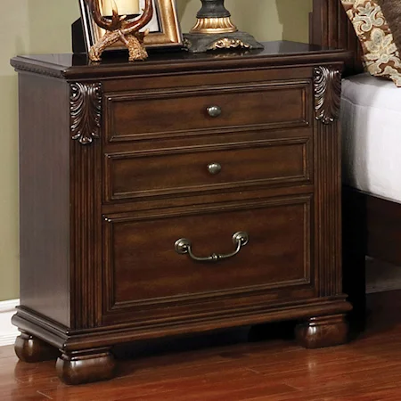 Traditional Nightstand with Felt-Lined Drawer