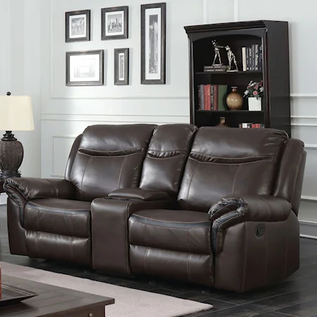 Reclining Loveseat with USB Storage Console