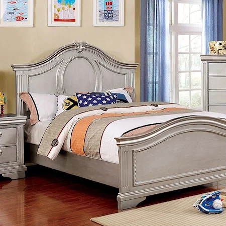Transitional Full Bed with Decorative Nailhead Trim