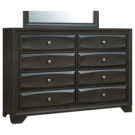 Transitional 8 Drawer Dresser