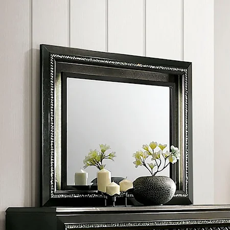 Contemporary Mirror with Beveled Trim Frame
