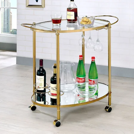 Contemporary Champagne Serving Cart