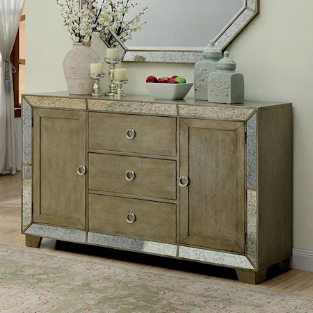 Contemporary Server with Felt-Lined Drawer