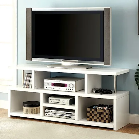 Contemporary TV Console with Open Shelving