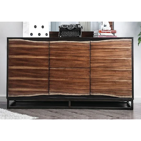 Rustic Dresser with Felt-Lined Top Drawers