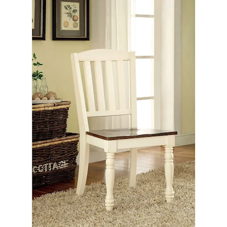 Cottage Dining Side Chair 2-Pack with Slat Back