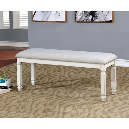 Cottage Upholstered Dining Bench