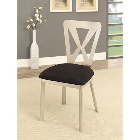 Contemporary Metal Side Chair, 2 Pack