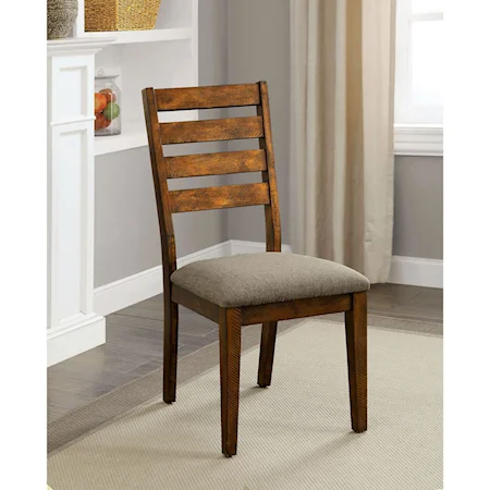 Set of 2 Ladder Back Side Chairs