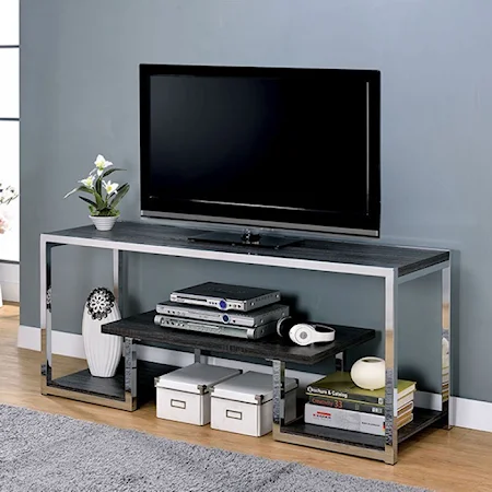 Contemporary 60" TV Stand with Metal Frame