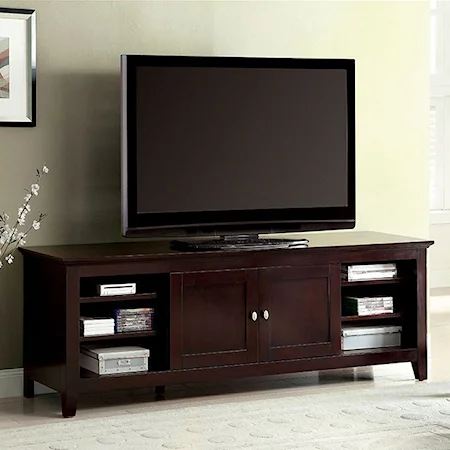 Transitional TV Stand with 10 Shelves