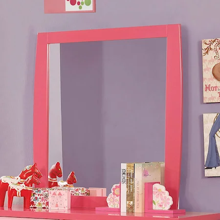 Contemporary Youth Bedroom Dresser Mirror