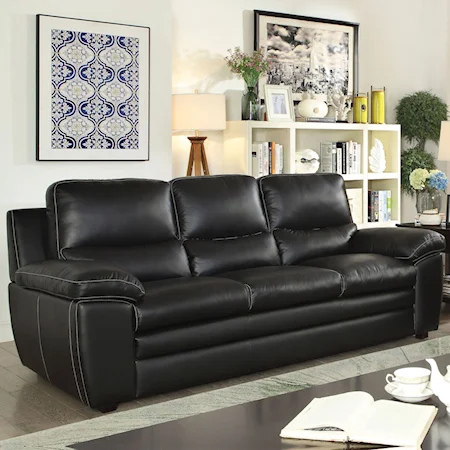 Casual Leather Match Sofa