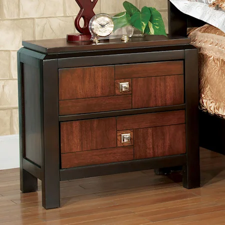 Transitional Nightstand with 2 Drawers