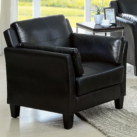 Contemporary Chair with Inner Armrest Cushioning