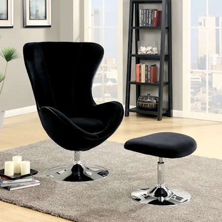 Accent Chair with Ottoman