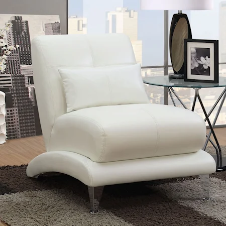 Contemporary Tufted Chair with Pillow
