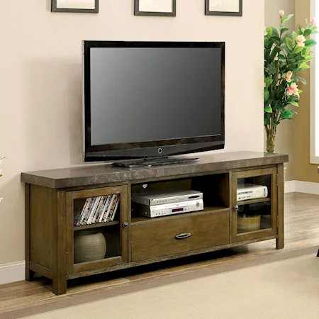 74" TV Console with Stone Top