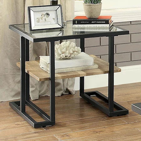 Industrial End Table