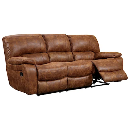Glider Sofa with Pillow Arms and Padded Headrest