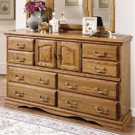 10 Drawer and 2 Door Dresser with Locking Jewelry Drawer