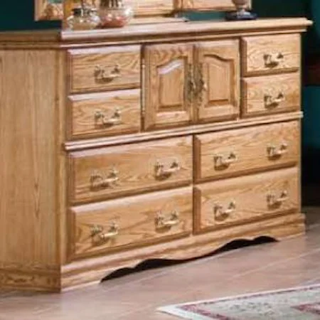 10 Drawer and 2 Door Dresser with Locking Jewelry Drawer