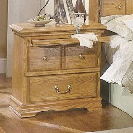 Nightstand with Pullout Tray with Moisture Guard
