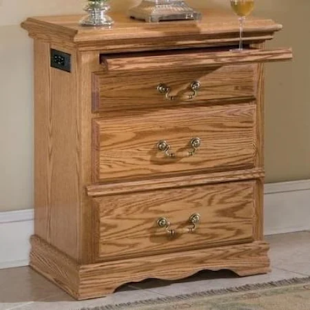 Right Facing 3 Drawer Nightstand