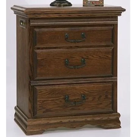 Right Facing 3 Drawer Nightstand