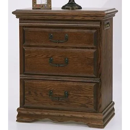 Left Facing 3 Drawer Nightstand